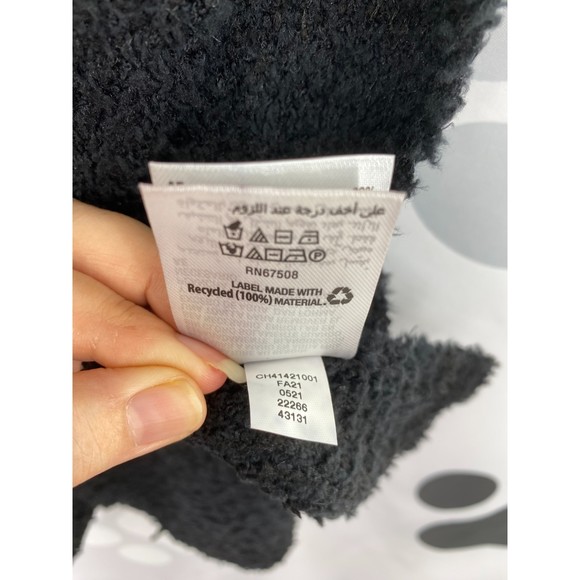 Charter Club NWT Hooded Knit Poncho Pull On Super Soft Solid Black One Size New - Picture 11 of 12